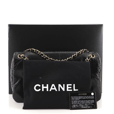 Chanel Vinyl Medium Rock and Chain Flap Black 